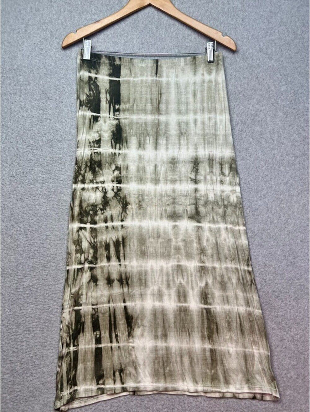 Vintage Rainbow Maxi Skirt L Shibori Indie Festival Tie Dye Artsy Boho Gypsy
